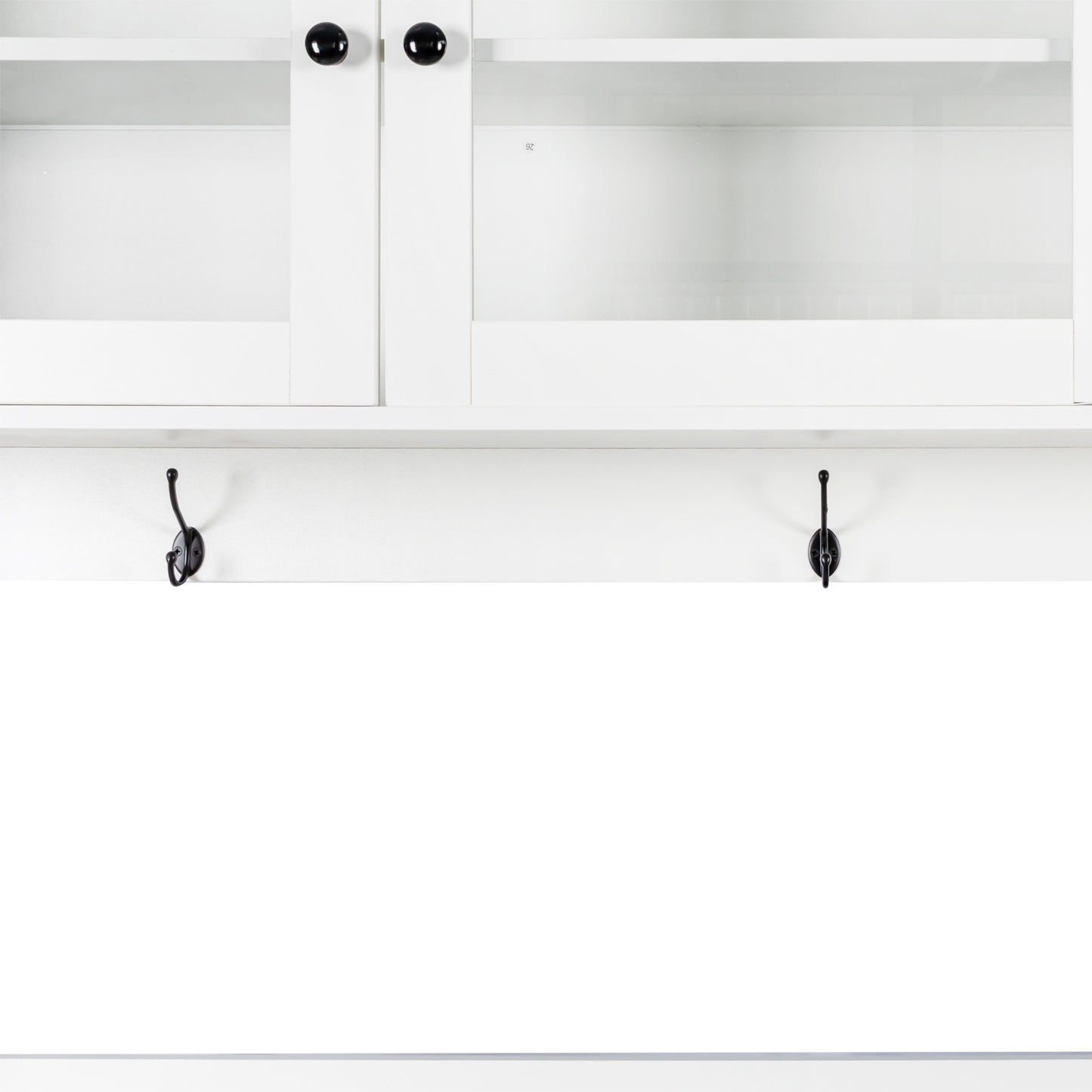 Charming White Kitchen Storage Hutch