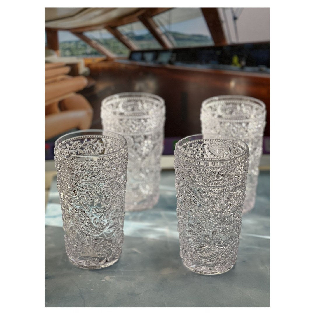 Vibrant Paisley Drinking Glasses Set