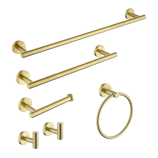 Gleaming Gold Bathroom Accessory Set