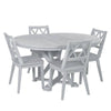 Chic Extendable Round Dining Set with Cross Back Chairs