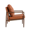 Chic Walnut Armchair with Plush Comfort