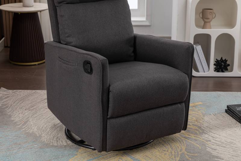 Cozy Glider Rocker Chair - Dark Gray