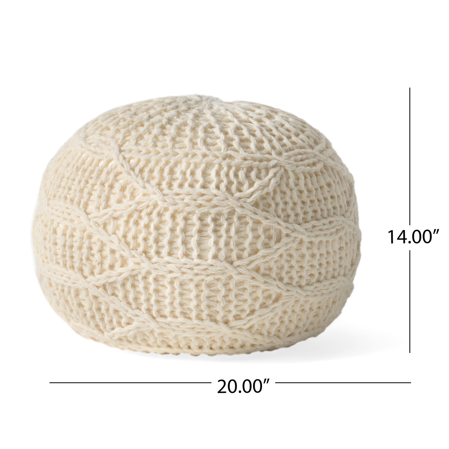 Cozy Malibu Wool Pouf