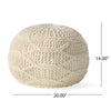 Cozy Malibu Round Wool Pouf