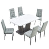 Chic Marble Dining Set for Six