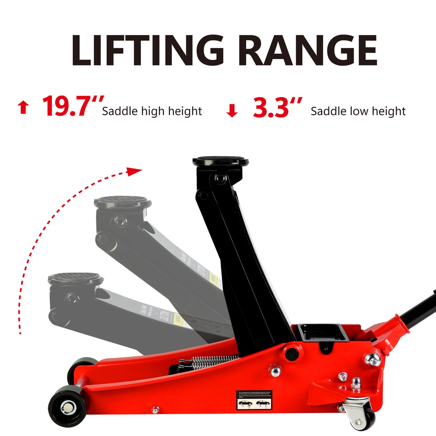 Ultra Low Floor Jack - Quick Lift Hydraulic Car and Truck Lifter