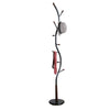 Sleek Black & Walnut Coat Stand