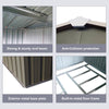Spacious Gray Outdoor Storage Shed