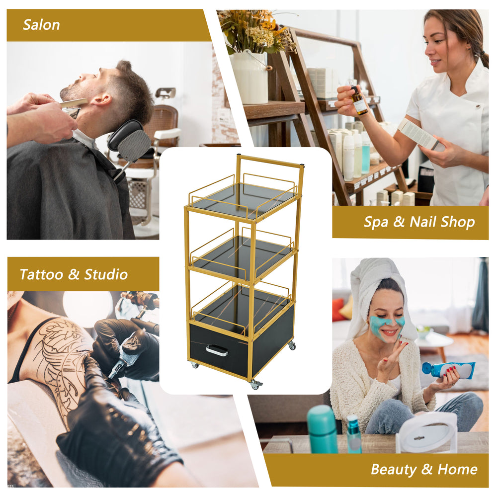 Stylish Salon Trolley with Locking Wheels