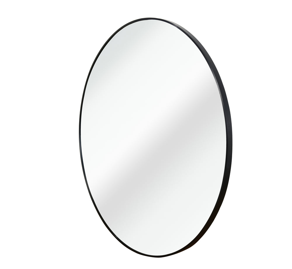 Chic Round Black Bathroom Mirror