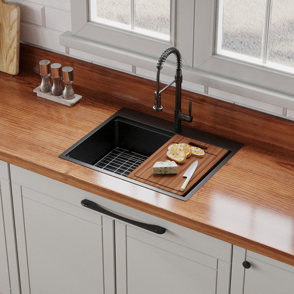 Sleek Stainless Steel Drop-In Kitchen Sink