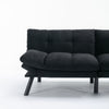 Sleek Black Convertible Sofa Bed