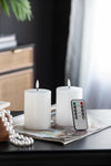 Remote-Controlled White LED Candles Duo