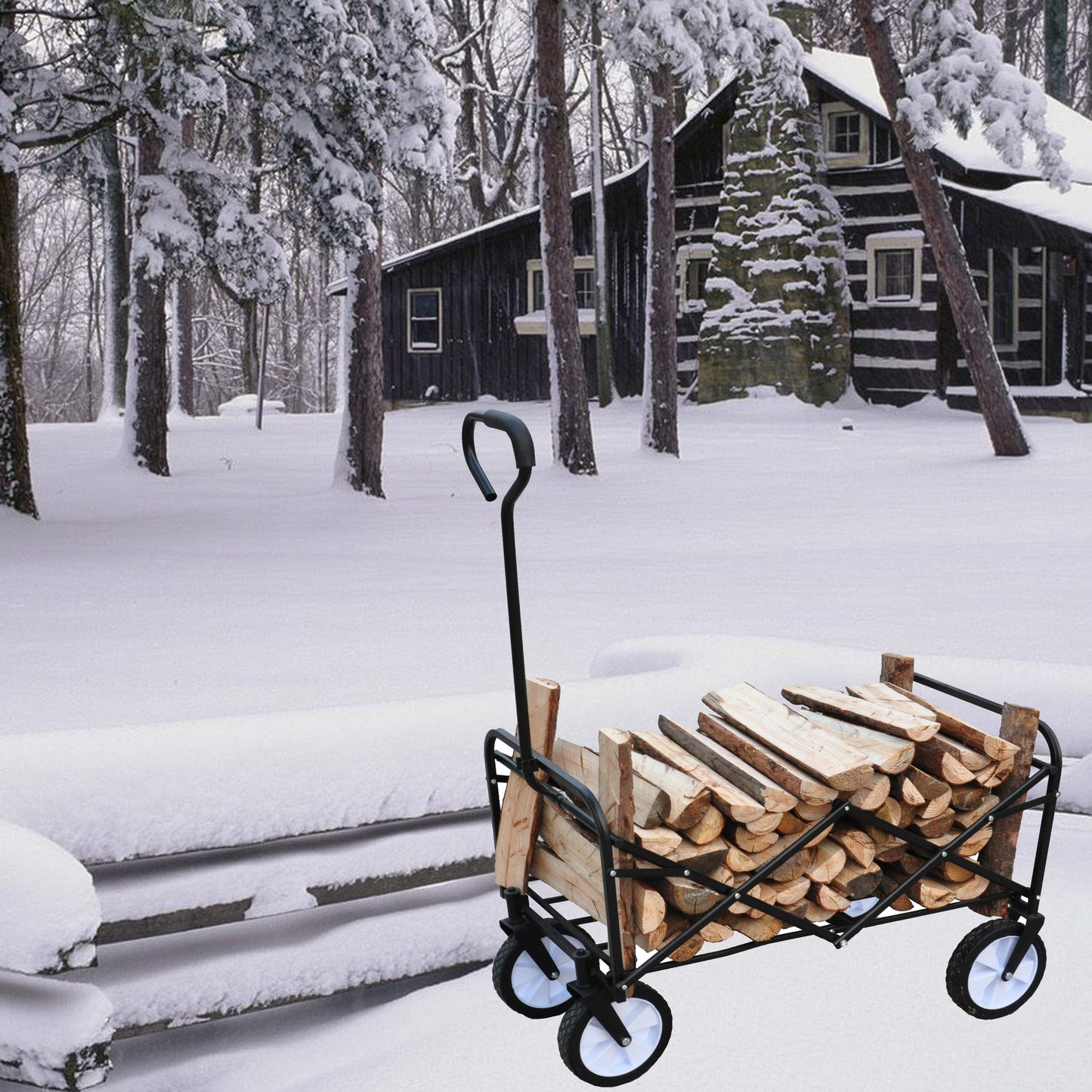 Blue Folding Garden & Beach Wagon