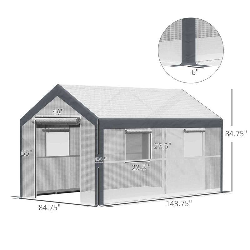 SunnyGrow Walk-In Greenhouse - Your Outdoor Plant Paradise