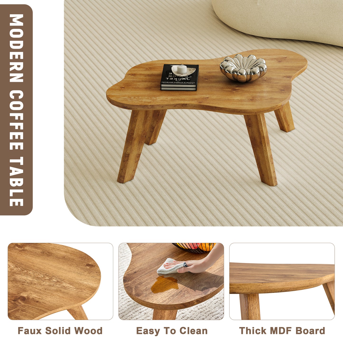 Cloudtop Wood Table: Stylish & Versatile