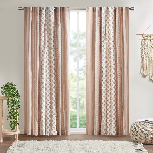 Chic Cotton Stripe Curtain Panel