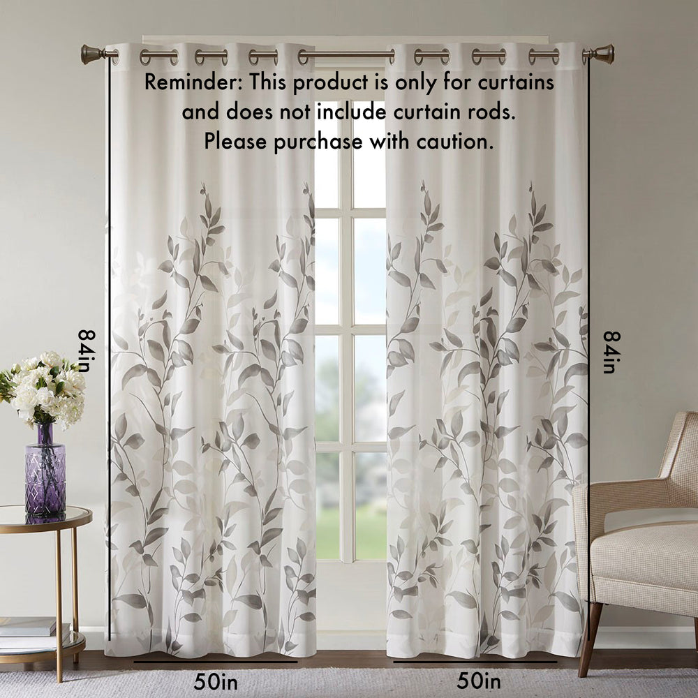 Chic Sheer Burnout Curtain Panel