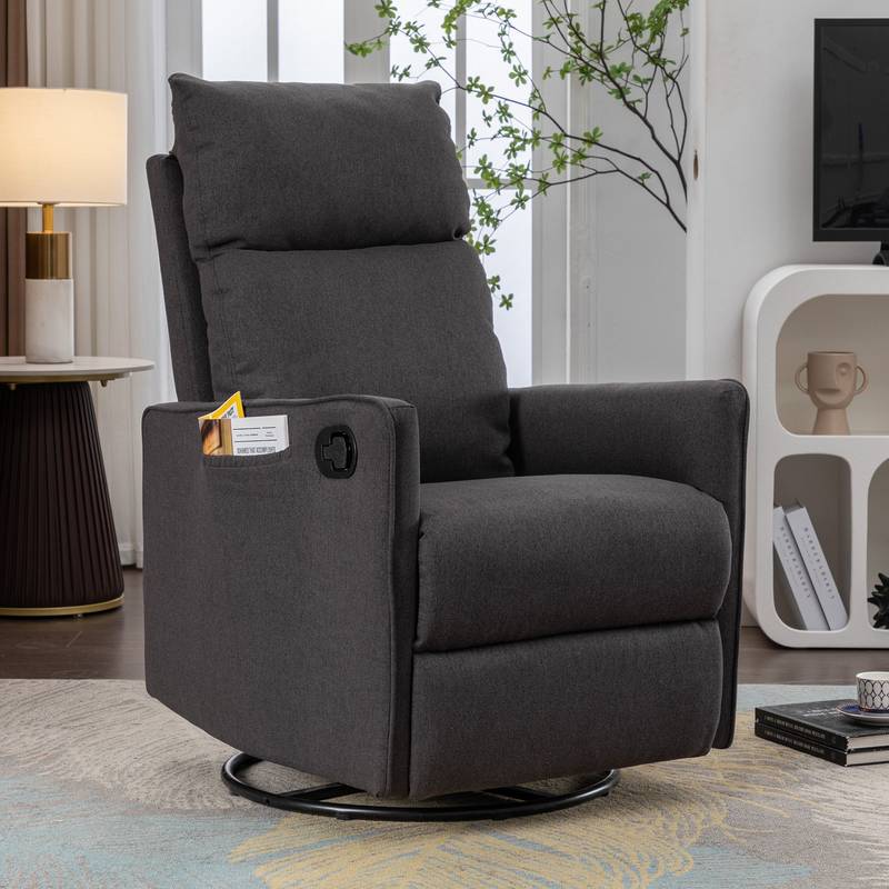 Cozy Glider Rocker Chair - Dark Gray