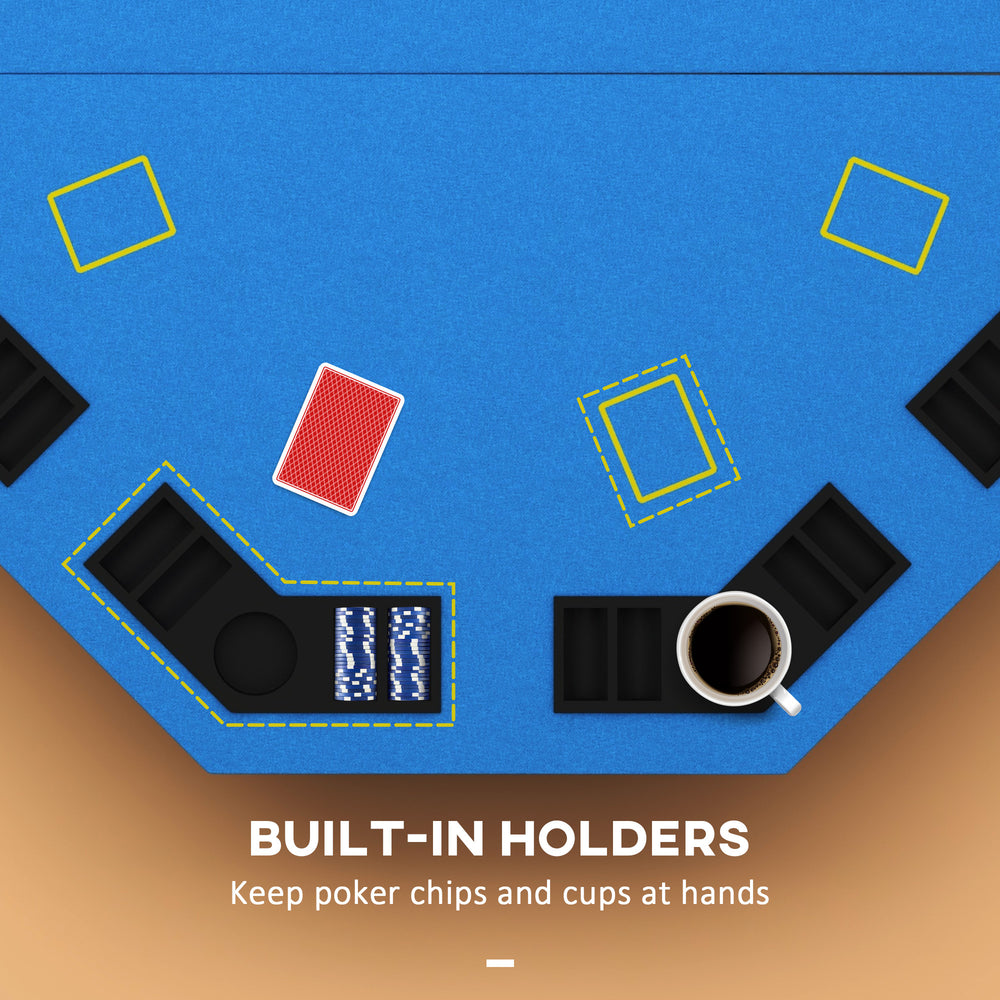 Foldable Octagon Poker Table for 8 with Cup Holders