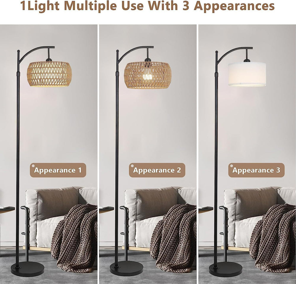 Remote-Controlled Arc Floor Lamp