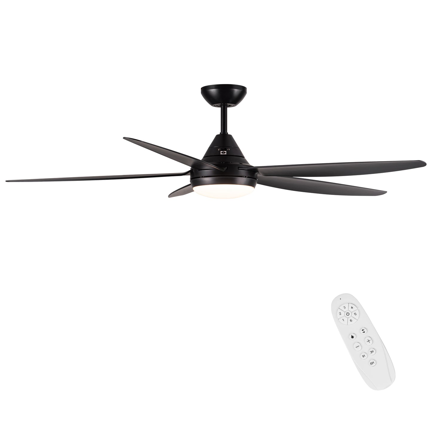 Sleek LED Ceiling Fan with Black Blades