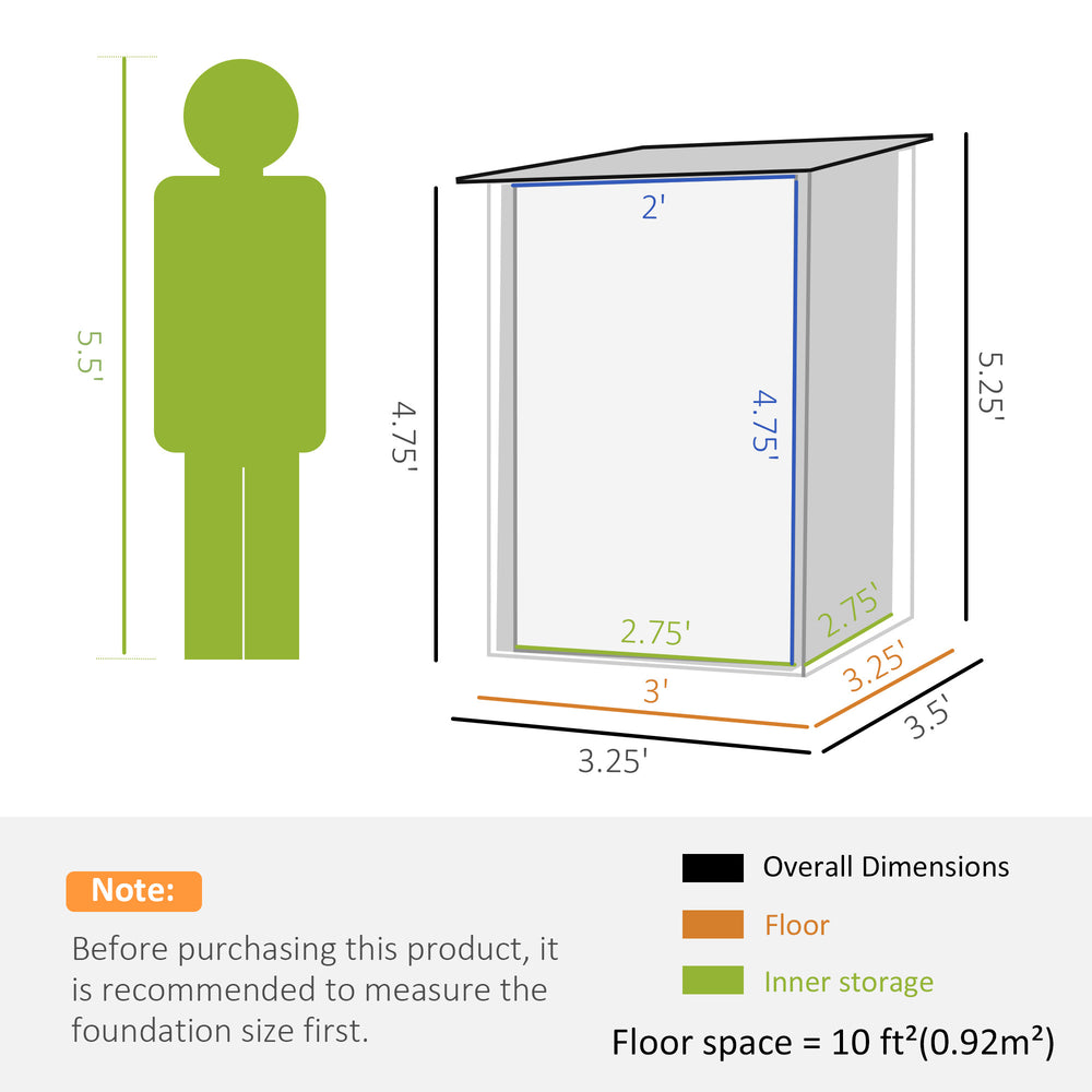 Outsunny Garden Storage Shed - Stylish & Secure Tool House