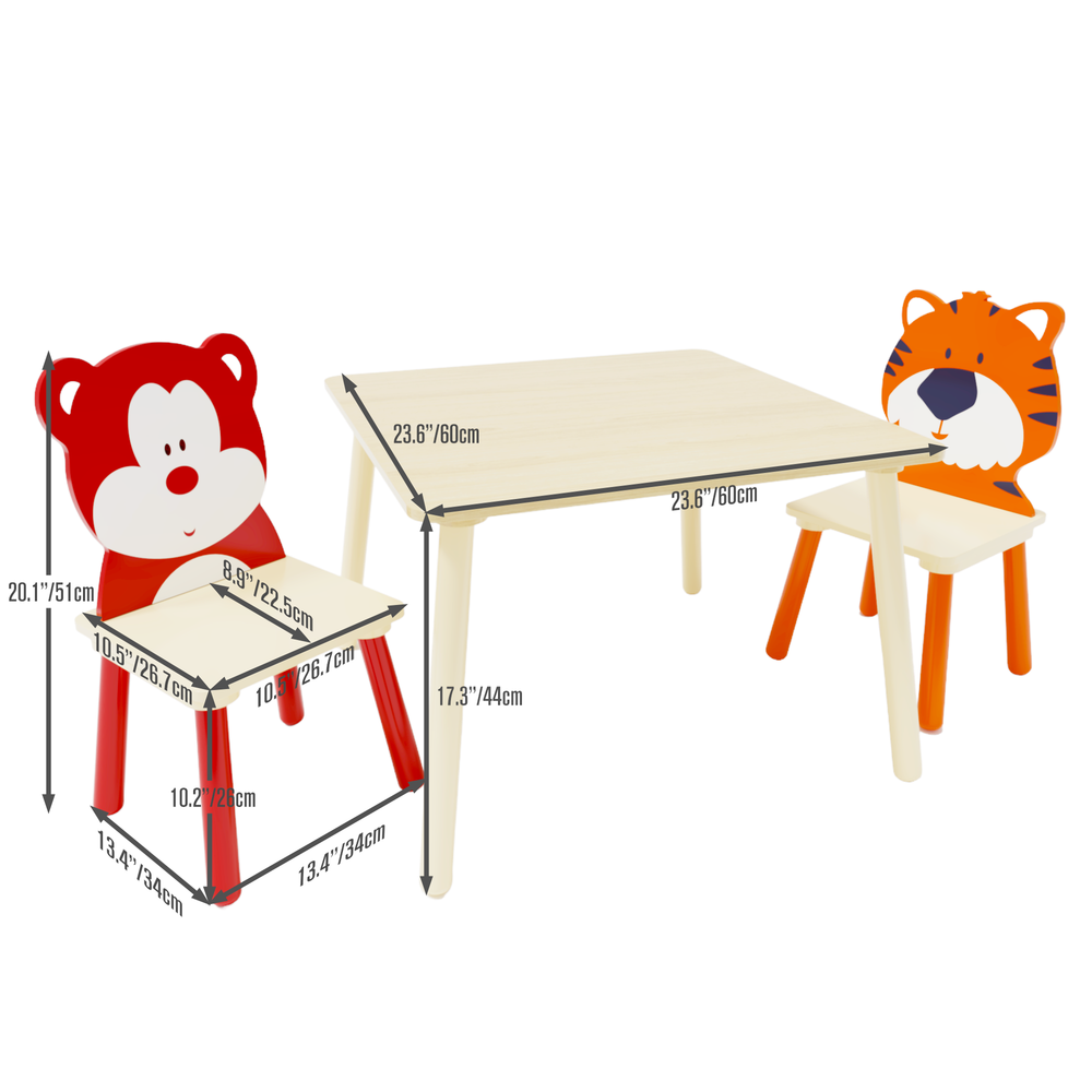 Bear & Tiger Playtime Table Set