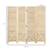 Natural Wood Folding Privacy Screen