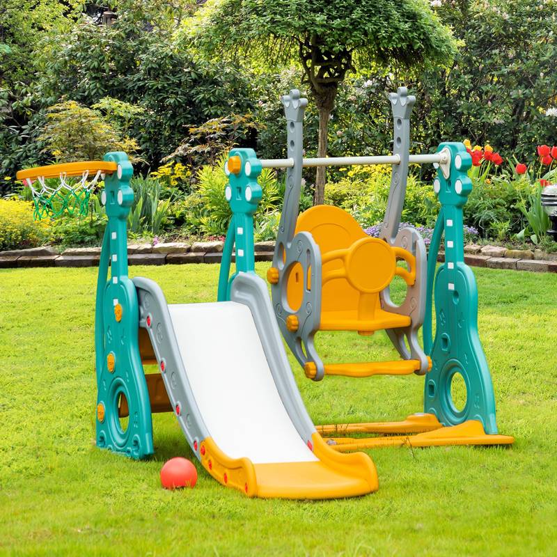Playtime Paradise: Kids' Swing & Slide Adventure Set