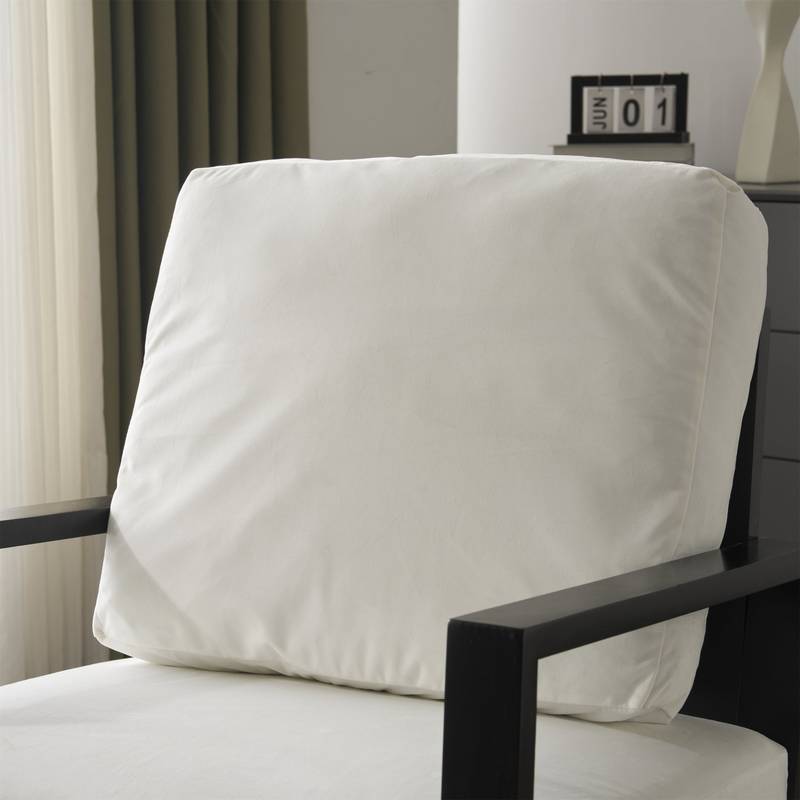 Chic White Accent Armchair with Gold Legs