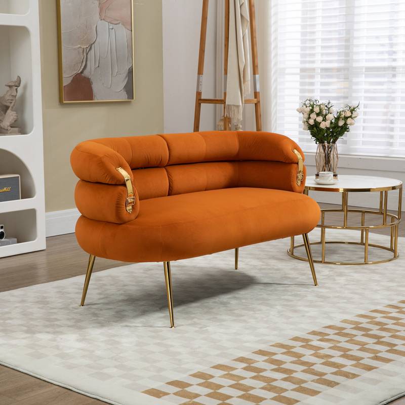 Chic Mini Loveseat in Orange