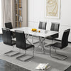 Sleek Marble Dining Table with Silver Legs for Stylish Gatherings