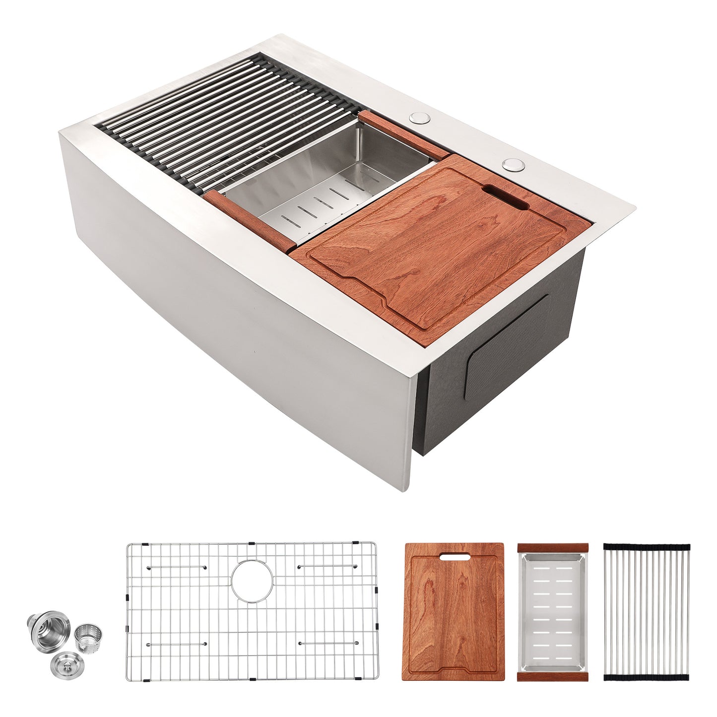 Farmhouse Stainless Steel Workstation Sink