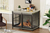 Stylish Dog Crate with Sliding Iron Door & Cozy Mat