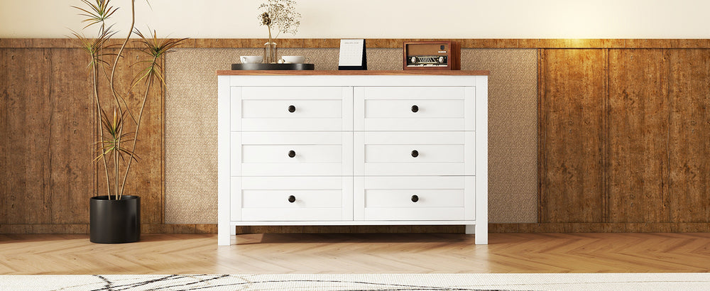 Charming Rustic Dresser with Six Drawers