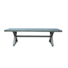 Chic Gray Aluminum Outdoor Bench