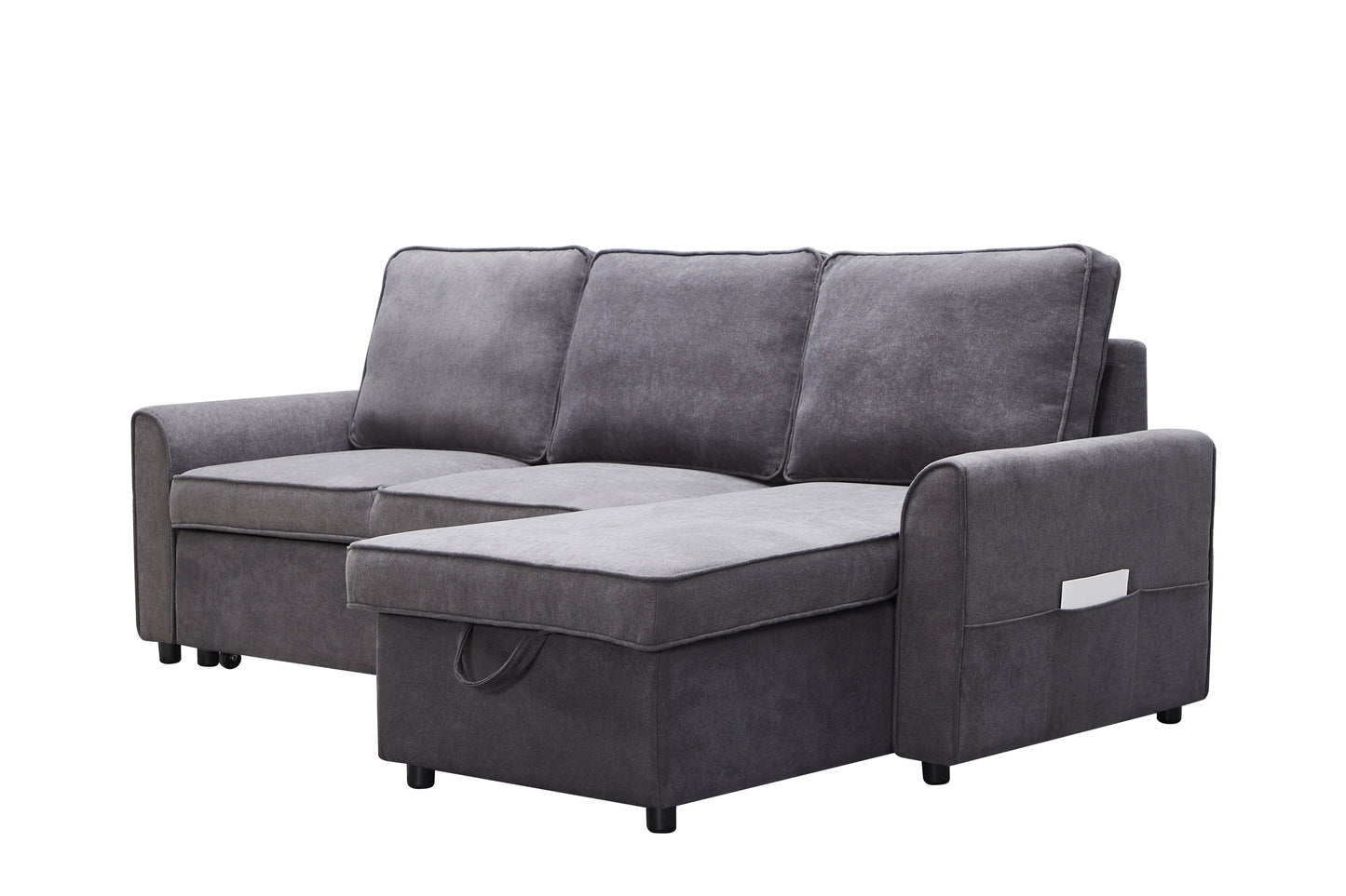 Cozy Contemporary L-Shaped Sofa Bed with Storage and Chaise