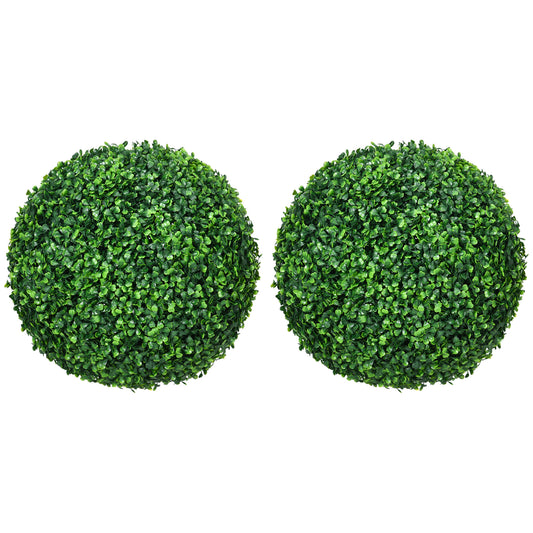 Charming Boxwood Topiary - Set of Two Artificial Greenery Balls