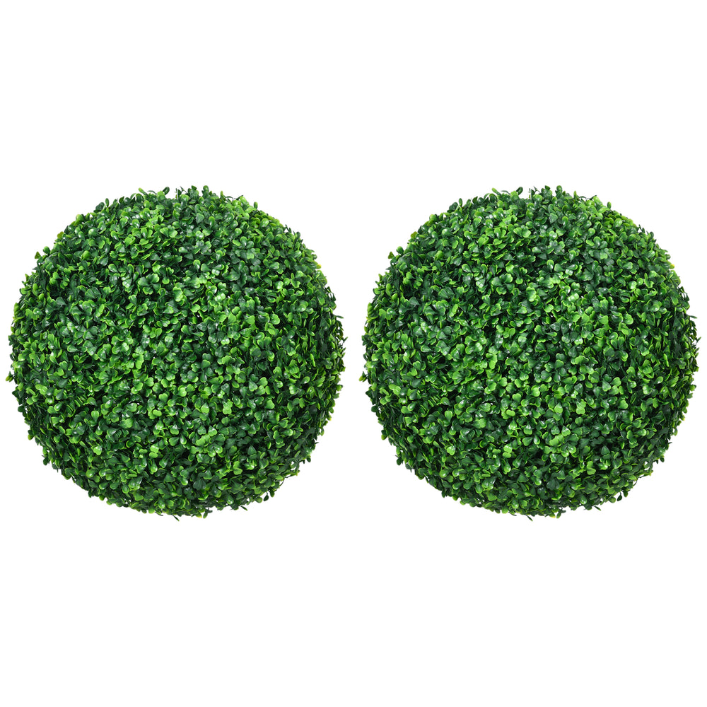 Charming Boxwood Topiary - Set of Two Artificial Greenery Balls