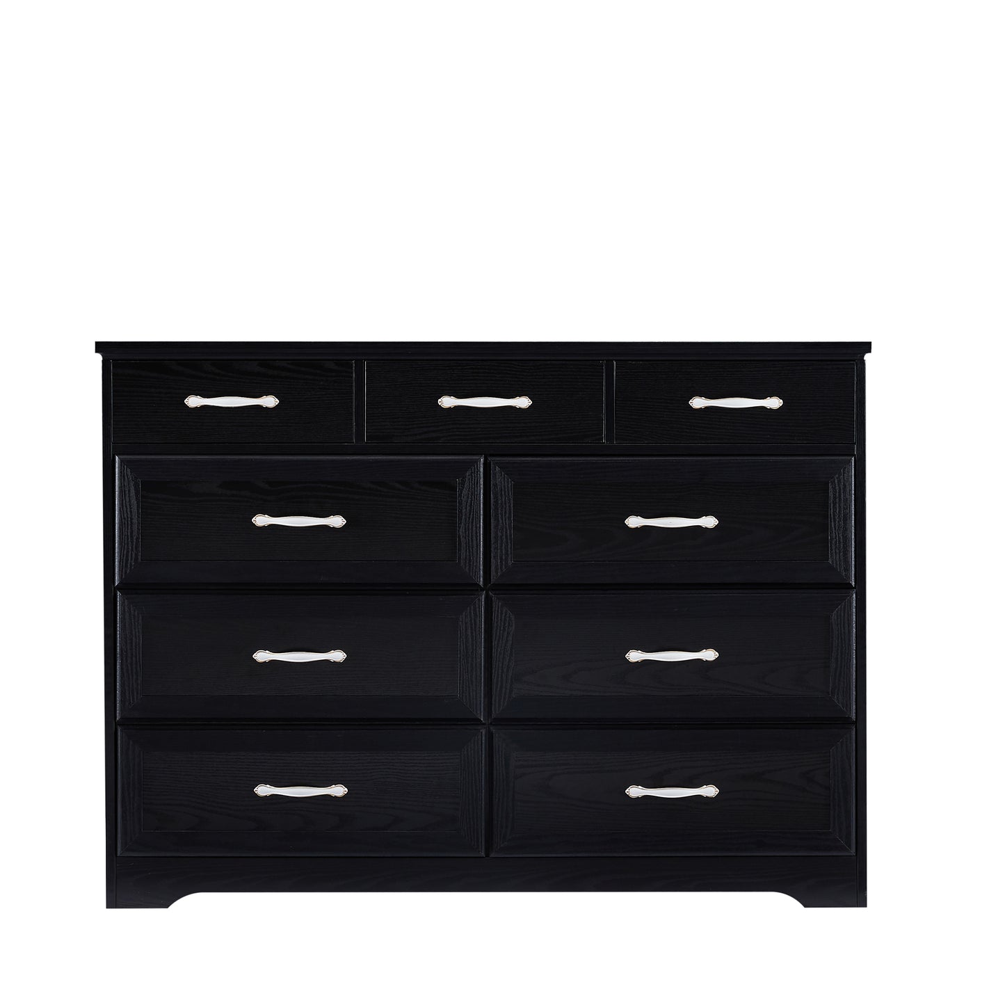 Charming Black 9-Drawer Dresser for Kids & Living Spaces