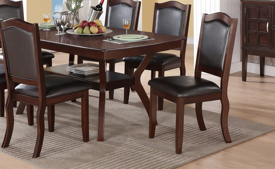 Chic Espresso Dining Chair Duo