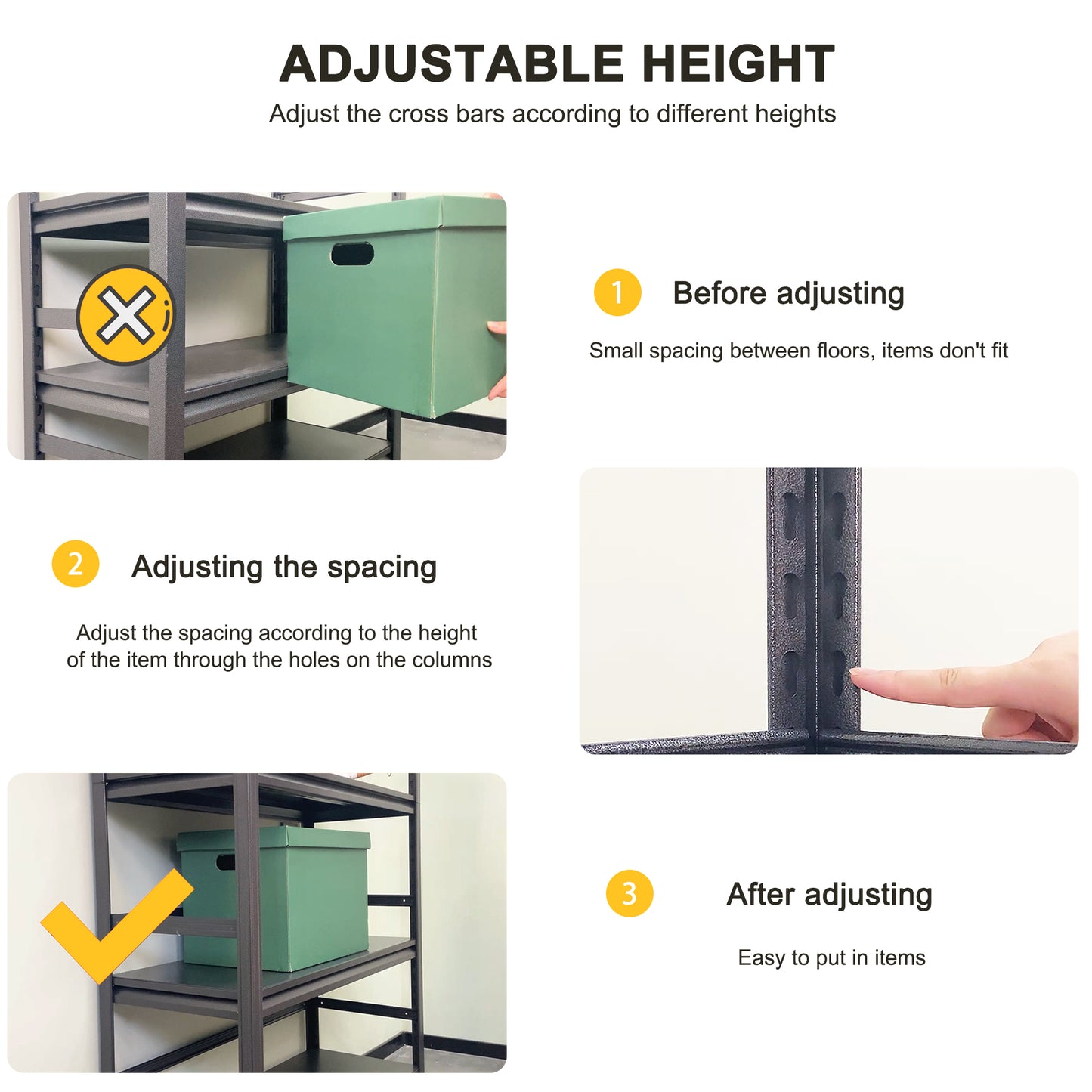 Sturdy Adjustable Storage Shelves for Kitchen & Garage