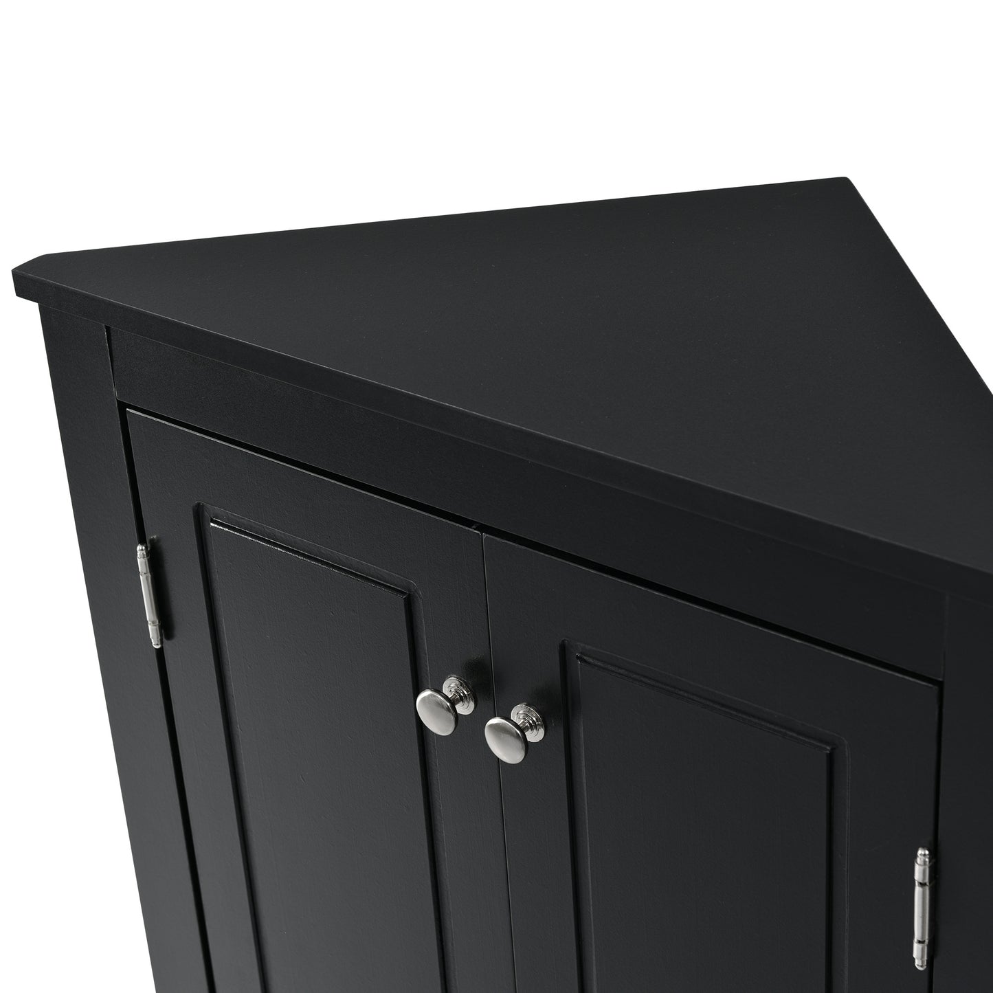 Chic Black Triangle Storage Cabinet for Home & Kitchen