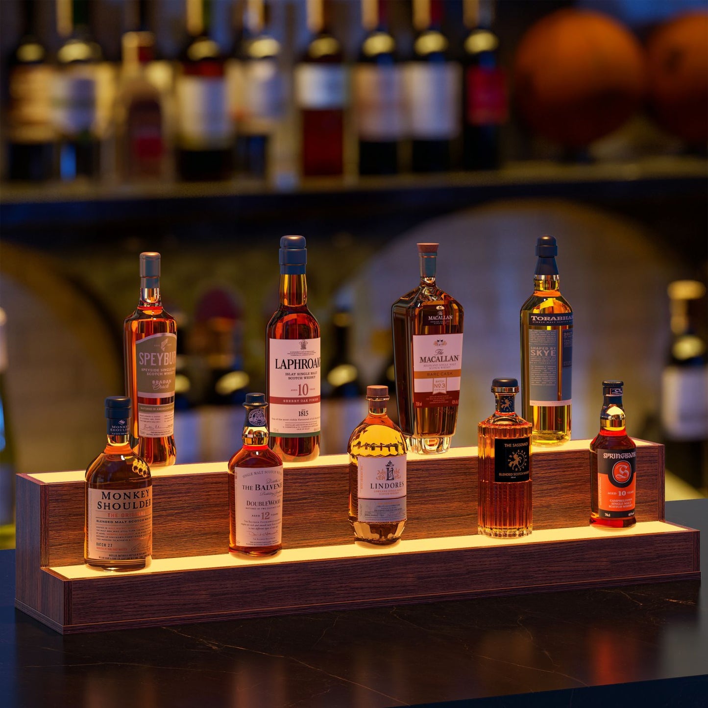 Glow-Up Bottle Shelf for Home Bars