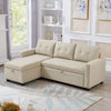 Beige Convertible Storage Sofa Sectional