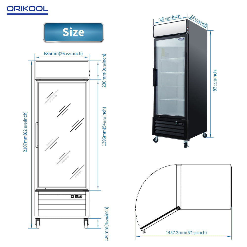 Chilly Display Freezer with Swing Doors and LED Lighting