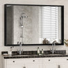 Chic Black Wall-Mount Bathroom Mirror