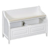 Rustic Charm Storage Bench with Safety Hinge