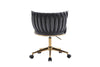 Cozy Swivel Office Chair - Stylish and Ergonomic in Dark Grey